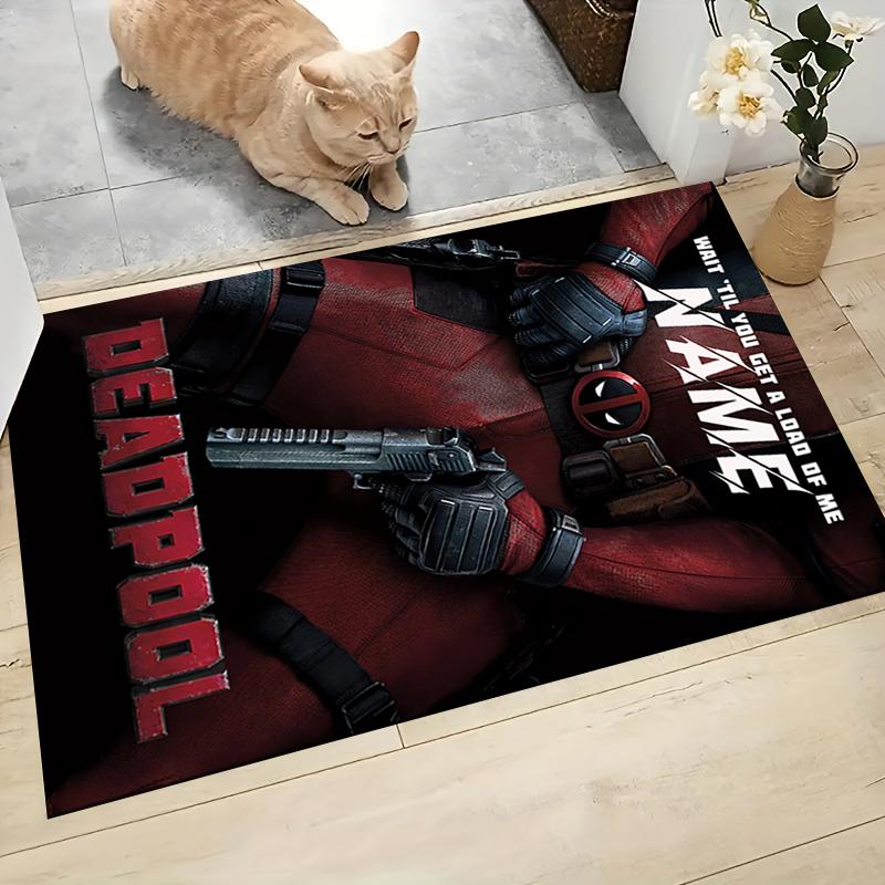 Custom Name Deadpool Movie Poster Carpet Rug Customizable Soft Washable Anti-Slip Home Living Room Sofa Mats Personalized Rug. 090919