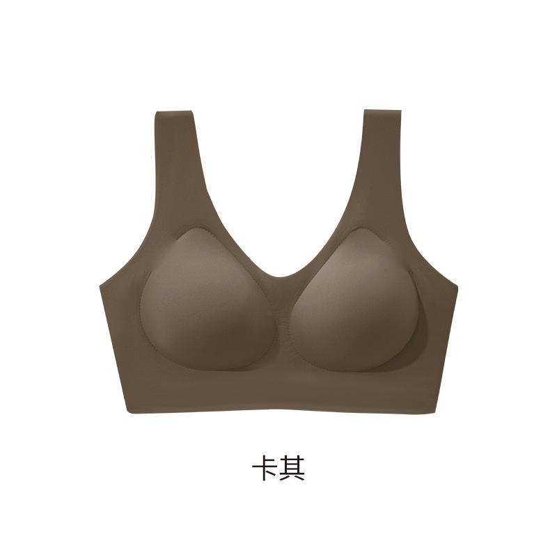 Naked close-fitting seamless vest, no steel ring, soft support, comfortable, high elastic, pull-up breast bra