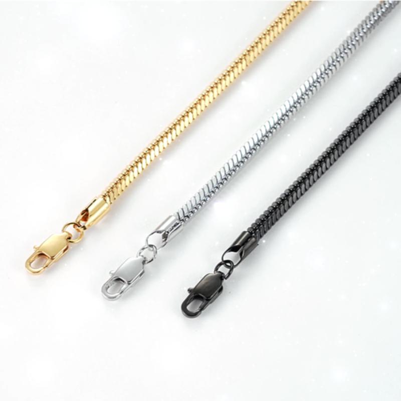 New Fashion Snake Bone Chain Bracelet Classic Stainless Steel Wrist Chain For Men Women Jewelry Gift Unisex