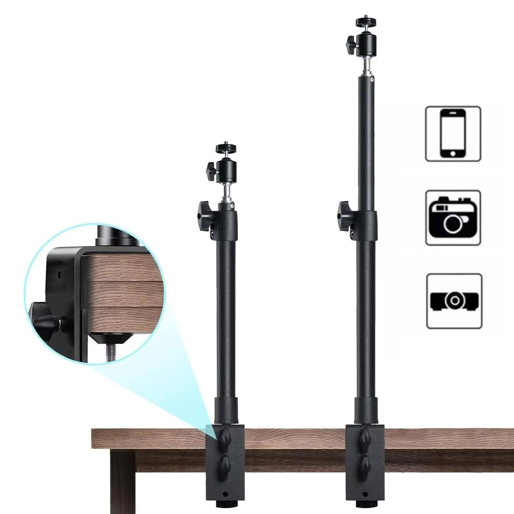 Nuovo Supporto da Scrivania a Morsetto a C per Fotocamera DSLR Supporto per Luci Supporto Fotografico con Testa a Sfera per Telefono Luce ad Anello Video Zoom