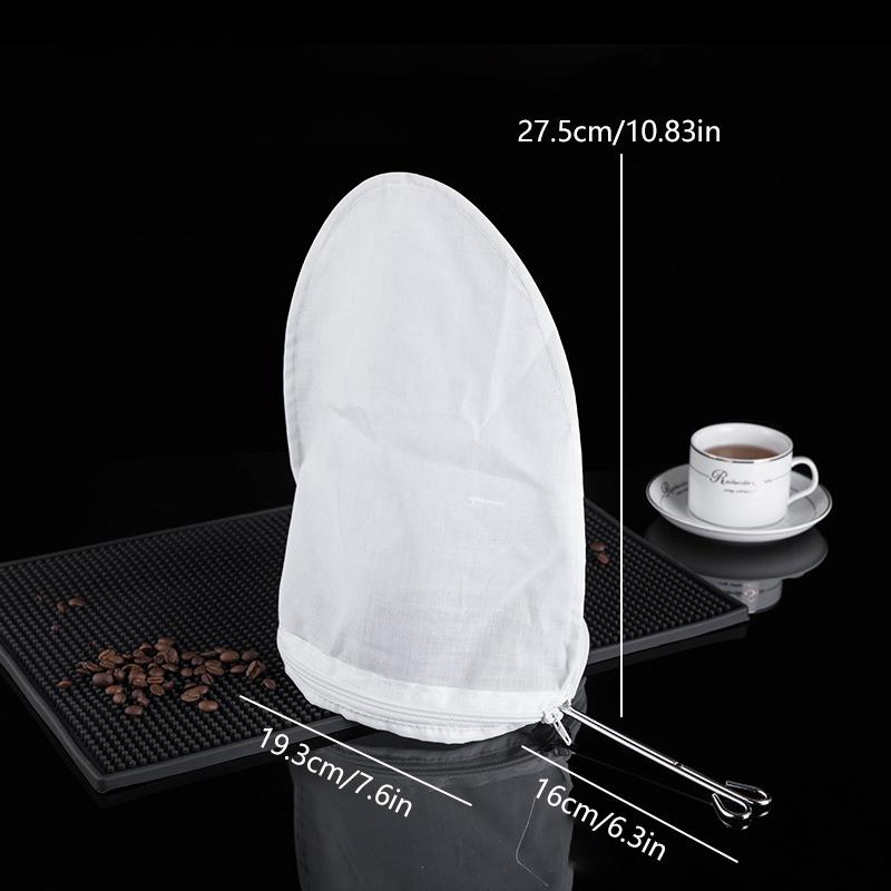 Wiederverwendbarer Stoff-Netzfilter Nussmilchbeutel Sieb Abtropfsieb Für Sojasaft Kräutertee Cold Brew Tropfkaffee Filter Küchenwerkzeug