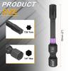 T7-T50 Torx Head Impact Screwdriver Bits 1/4" Hex Shank Magnetic No Hole Tamper Proof 6 Point Star Screw Driver Bits Power Tools