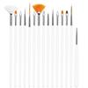 New 3/15PCS Nail Art Brushes Nail Gradient Brush Set French Builder Gel Brush Gel UV Polish Manicure Tools XJS09