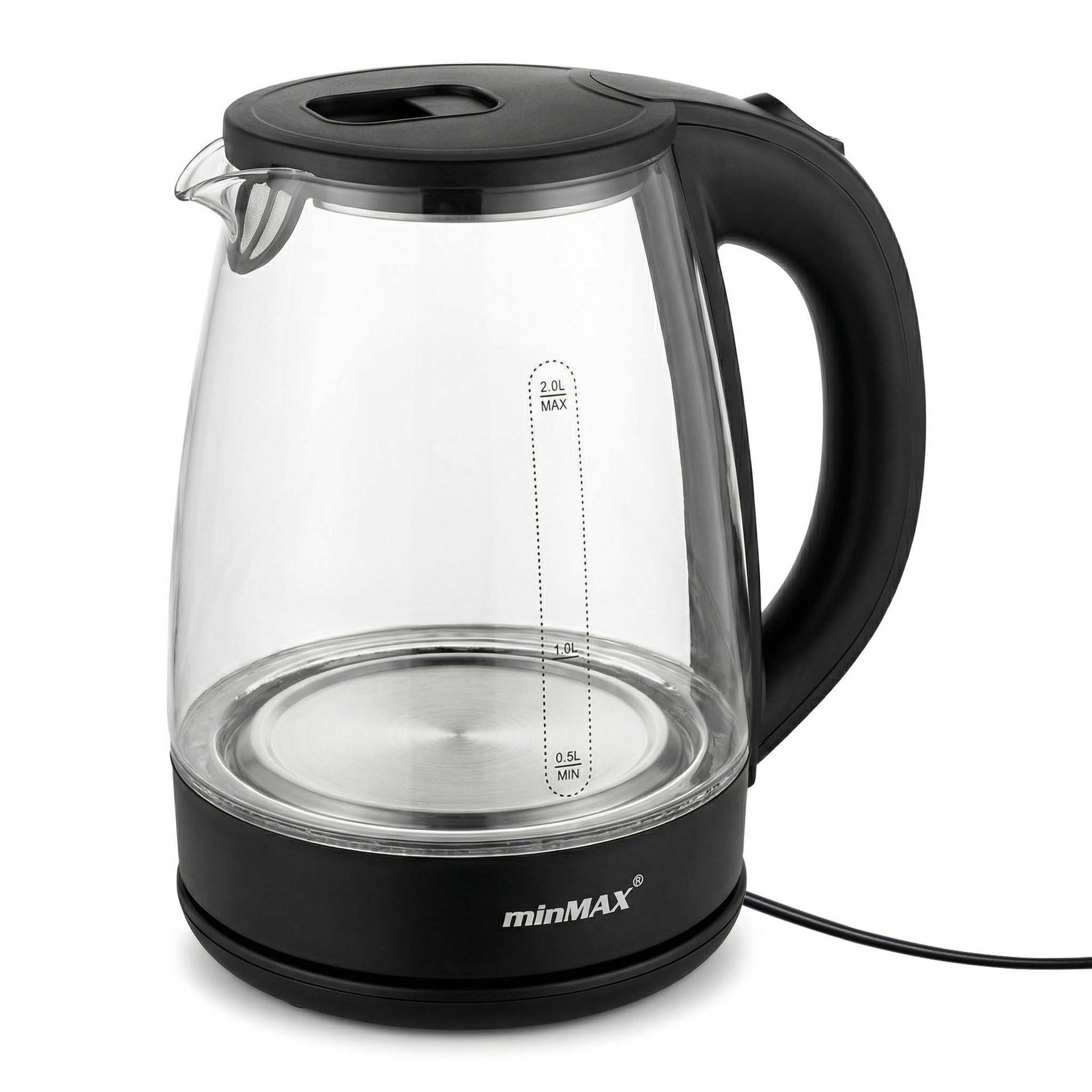 2000W High-Power 2L Glass Electric Kettle with Automatic Shut-off EU Plug 220V чёрный