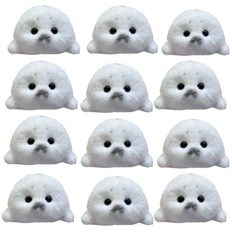 Niedlicher Robben Plüsch Schlüsselanhänger Weiche Kawaii Robben Plüschtiere Anhänger Tier Mode Stoffpuppe Schlüsselring Autoschlüssel Zubehör Auto Schmuck