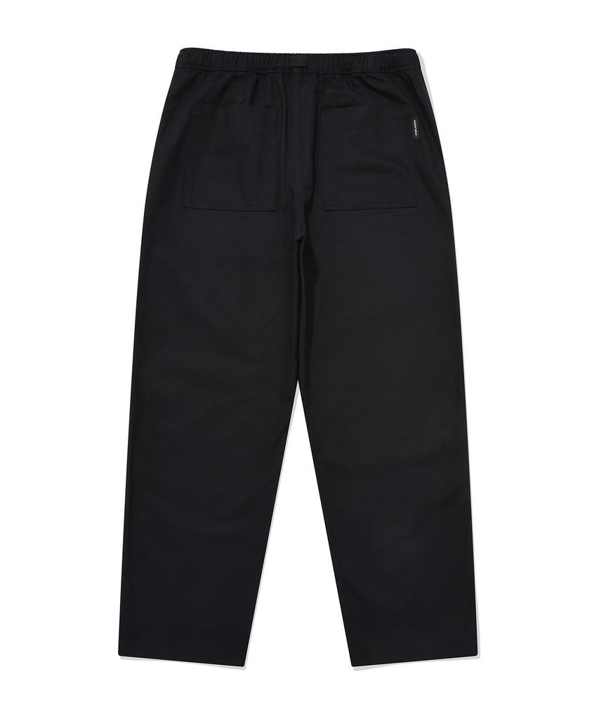 WACKY WILLY Webbing Belt Cotton Pants Black