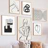 Black Lines Drawing Girl Body Rainbow Abstract Posters Prints Wall Art Canvas Painting Hotel Bar Pictures For Living Room Decor