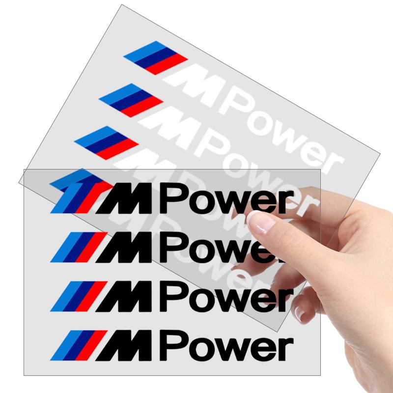 4Pcs Car Door Handle Stickers Tire Rear View Mirror Decals For BMW M E34 E36 E60 E90 E46 E39 E70 F10 F20 F30 X5 X6 X1 M3 M5 M6 E71 F01 F02 F87