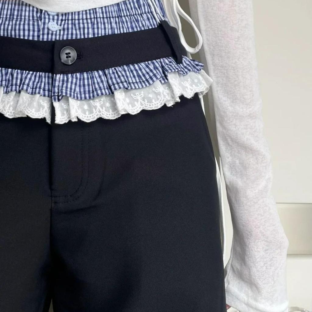 Design-sensual Lace Casual Pants for Women In Spring and Summer New Thin Loose Draping Straight-leg Casual Pants