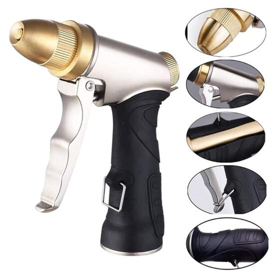 Yousheng Garden Hose Nozzle Adjustable Spray Patterns Heavy Duty Garden Sprayer High Pressure Water Nozzle for Plants Car Washing Pet Showering