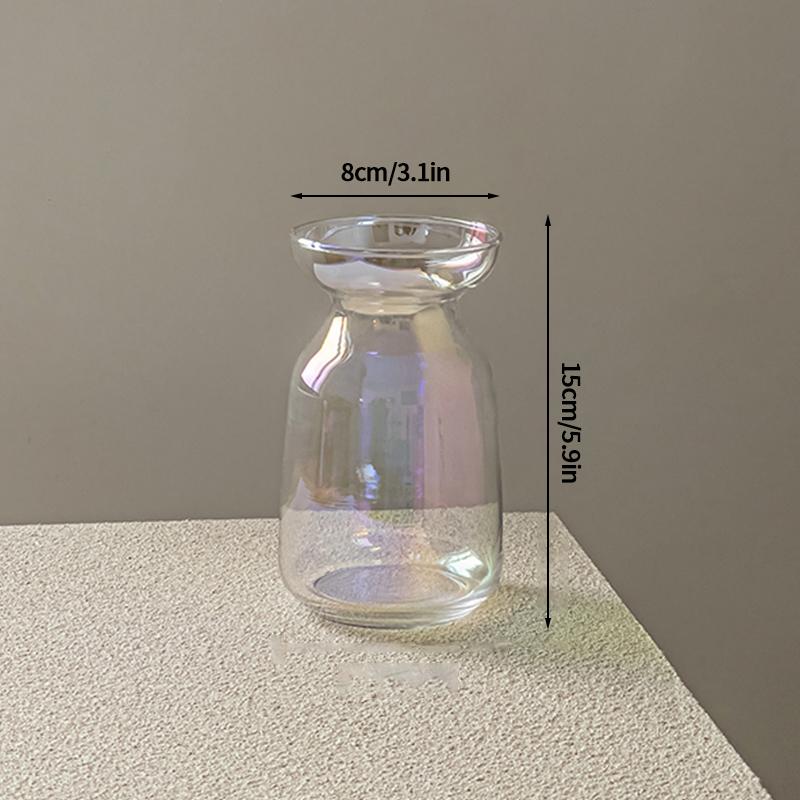 

Радужные стеклянные вазы Гидропонная ваза для цветов Современная стеклянная бутылка для растений Украшение для дома, центральные элементы для свадебного стола