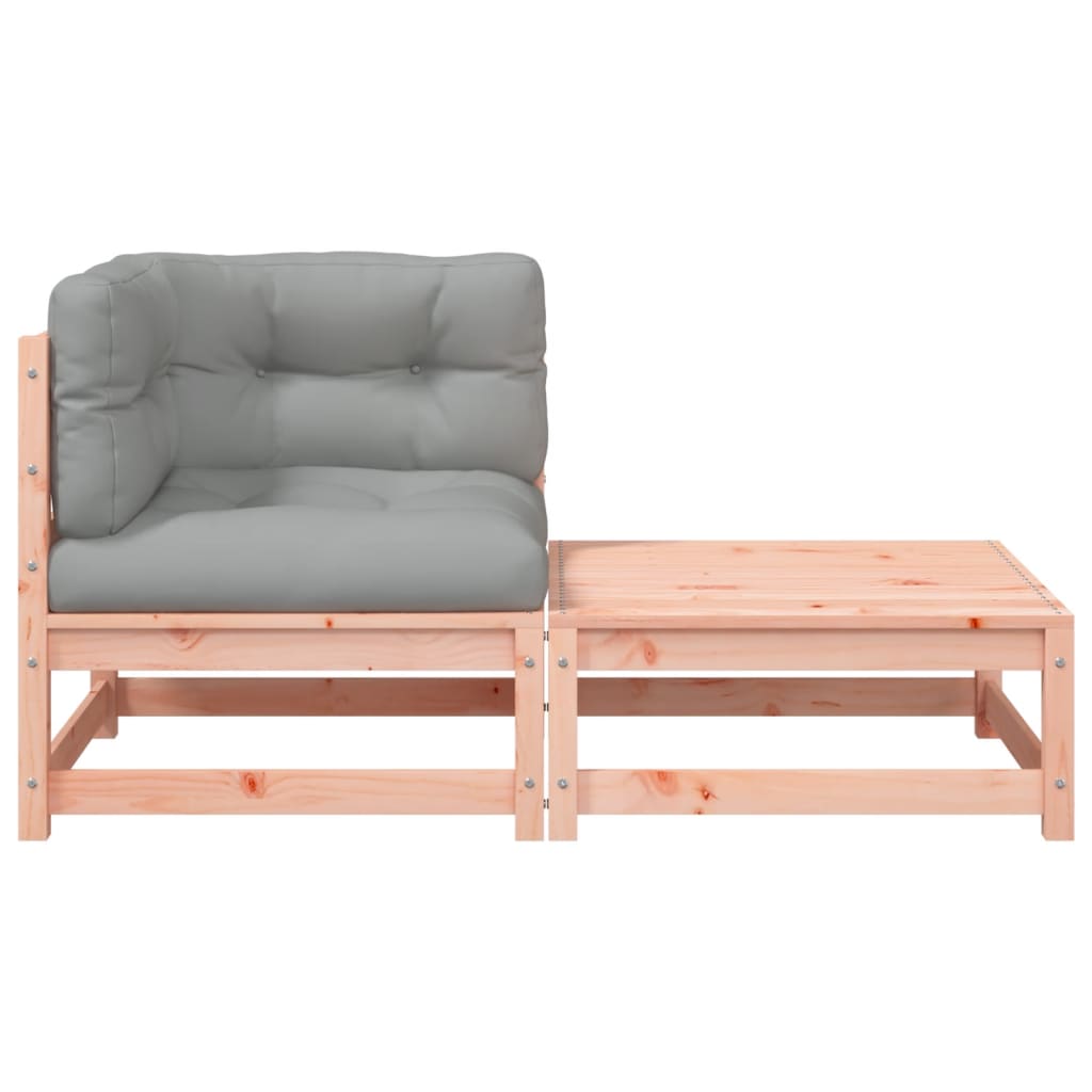 Vidaxl Garden Corner Sofa With Cushions And Footrest