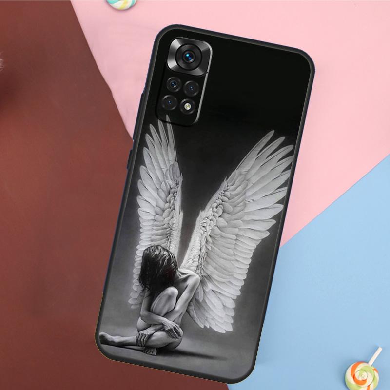 Fantasy Angel Girl Wings Case For Xiaomi Redmi Note 10 11 Pro 9 8 12 Pro Note 9S 8T 10S 11S 10C 12C 9C 9T 10A Funda