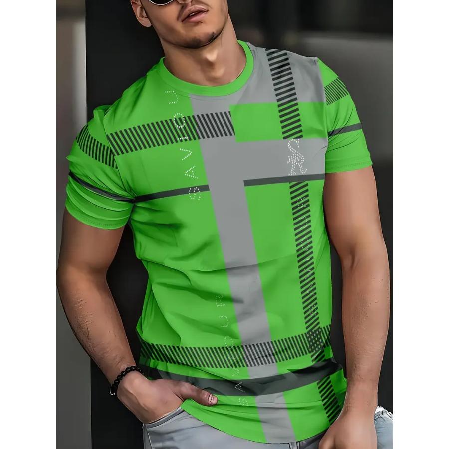 Pánská Novinka 3D Potisk Trička Plážové Oblečení Strom Loď Strečový Polyester Sportovní Krátký Rukáv Topy