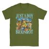 Unisex Just A Boy Who Loves Italian Brainrot T Shirt  Cotton Tops Funny Short Sleeve Round Neck Tees Classic TShirts
