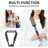 Black White Checkered Print Seatbelt Pads Fits Cars Trucks SUV Sedans Air Permeability Car Seatbelt Strap Cover, Racing Pattern Auto Interior
