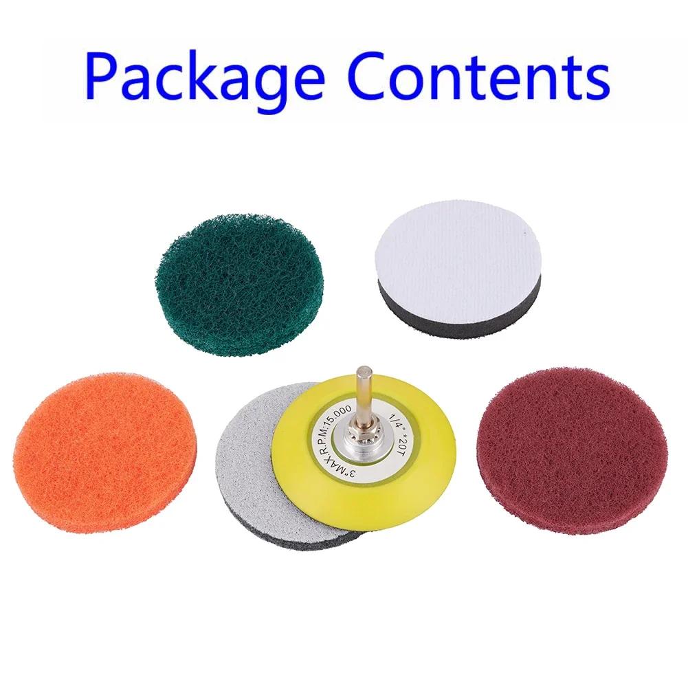 Car Headlight Polish Pad Kit Waterproof Scouring Mat Soft Sponge Interface Buffering Pad With Sanding Discs & Interface Pad