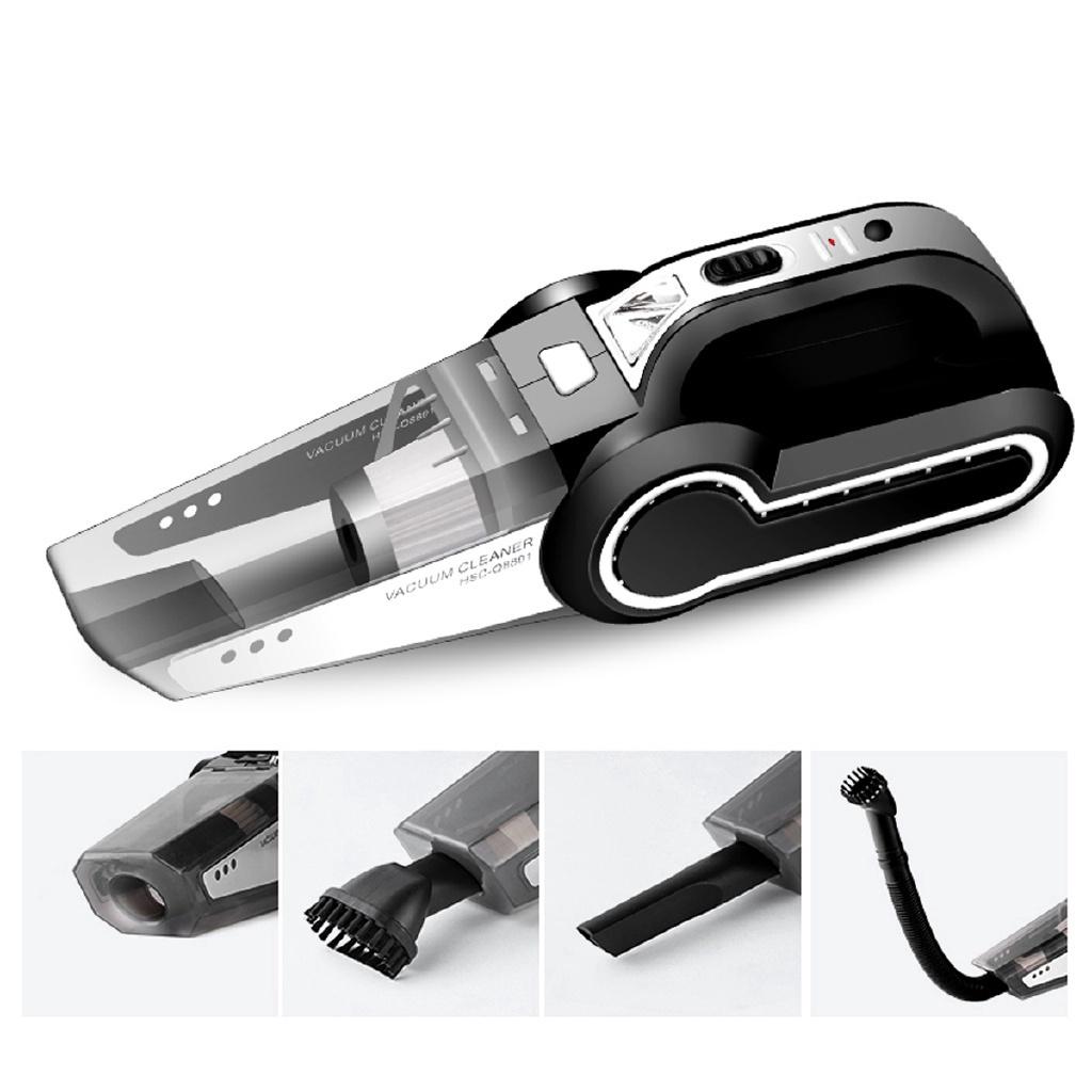 4-in-1 Tragbarer Auto-Staubsauger 4000pa Nass/Trocken Auto-Staubsauger Mini Handheld Luftkompressor für Zuhause Fahrzeuge 120W