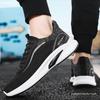 2025 Men's Black Breathable Mesh Running Shoes - Odor-Resistant Casual Lightweight Sneakers