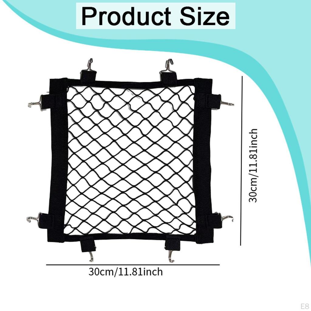 Motorcykel Lastnät Bungee med Krokar Bagageskydd Elastiskt Nät för Cykling