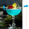 Cocktail Picks 12cm/4.7inch Blue Fish Disposable Bamboo