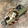 B-Bettys B-Boops Girl Plating Phone Case For Iphone 16 17 Pro Max Air 16E 14 15 Plus 12 13 Mini Anti-Fall Airabag Cover