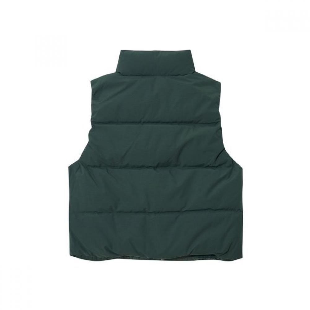 Kangol Womens Down Vest Stand Collar 6144 Dark Green