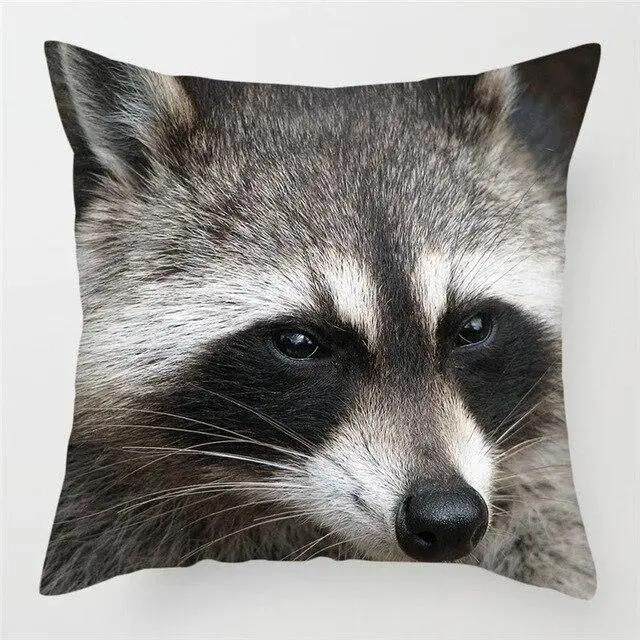 

Милая наволочка с изображением животных, енота, дикой природы, для дома, кровати, стула, декора, наволочки для отеля 40x40cm