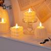 Magic Bubble Candle Light Battery Operated Flickering Flameless LED Square Pumpkin Fake Candle for Festival Party Atmosphere