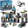 HOGOKIDS City Police Station Building Set - 1261 PCS Police Building Blocks Toys with Helicopter Motorcycle and 2 Cars, STEM Police Construction