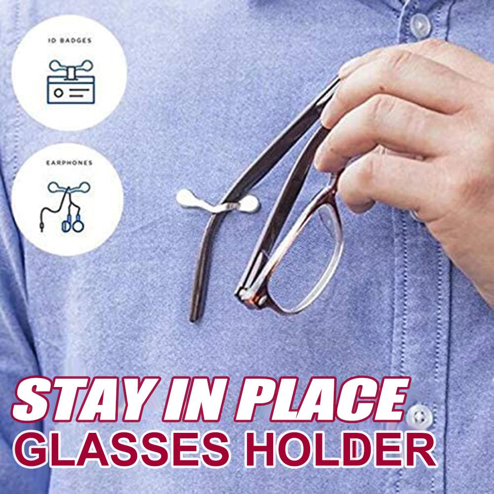 Stay In Place Glasses Holder Multi Functional Portable Zinc Alloy Eyeglass Clip