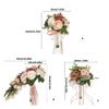 Sophisticated Rose Bouquet with Silky Florals Handheld Bridal Silk Hand Flower Elegant Wedding Ceremony Decoration