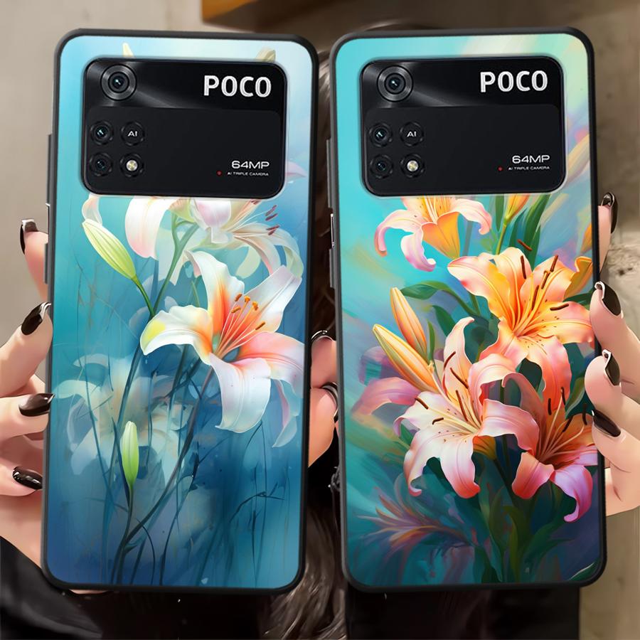 Simple Flower Funda Phone Cover Case for Xiaomi Poco F8 X3 X4 X5 X7 Pro C50 C61 C71 C75 M3 M4 M7 F3 M5 F1