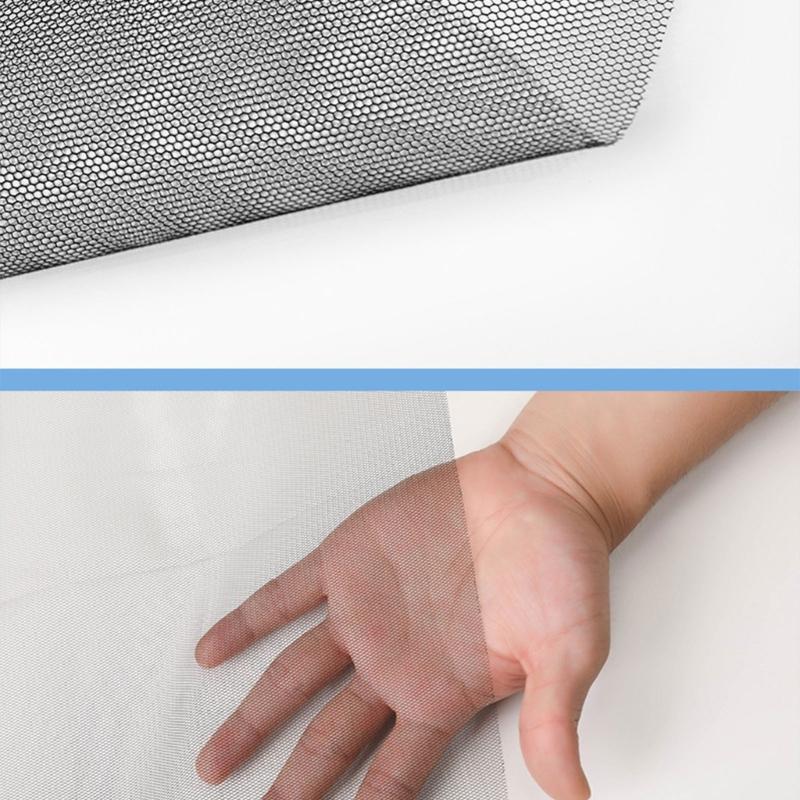 Adjustable Customizable DIY Insect Netting For Window Easy Install Ventilation Mesh Screen 6Pack with Adhesive Tape Roll