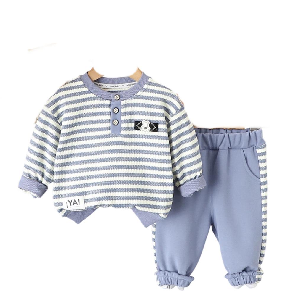 Kids Casual Long-Sleeve Set, Comfortable Daily Wear Outfits