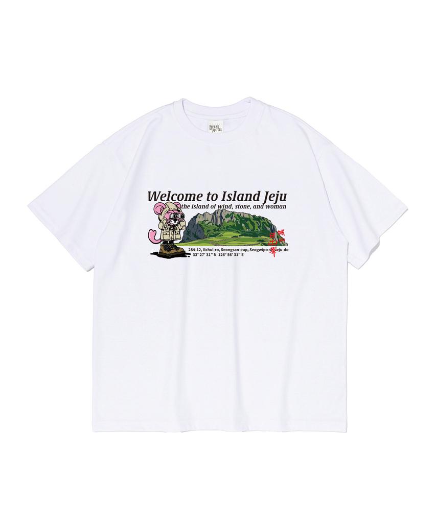 BERNI Jeju Welcome To Short Sleeve T-Shirt (White)