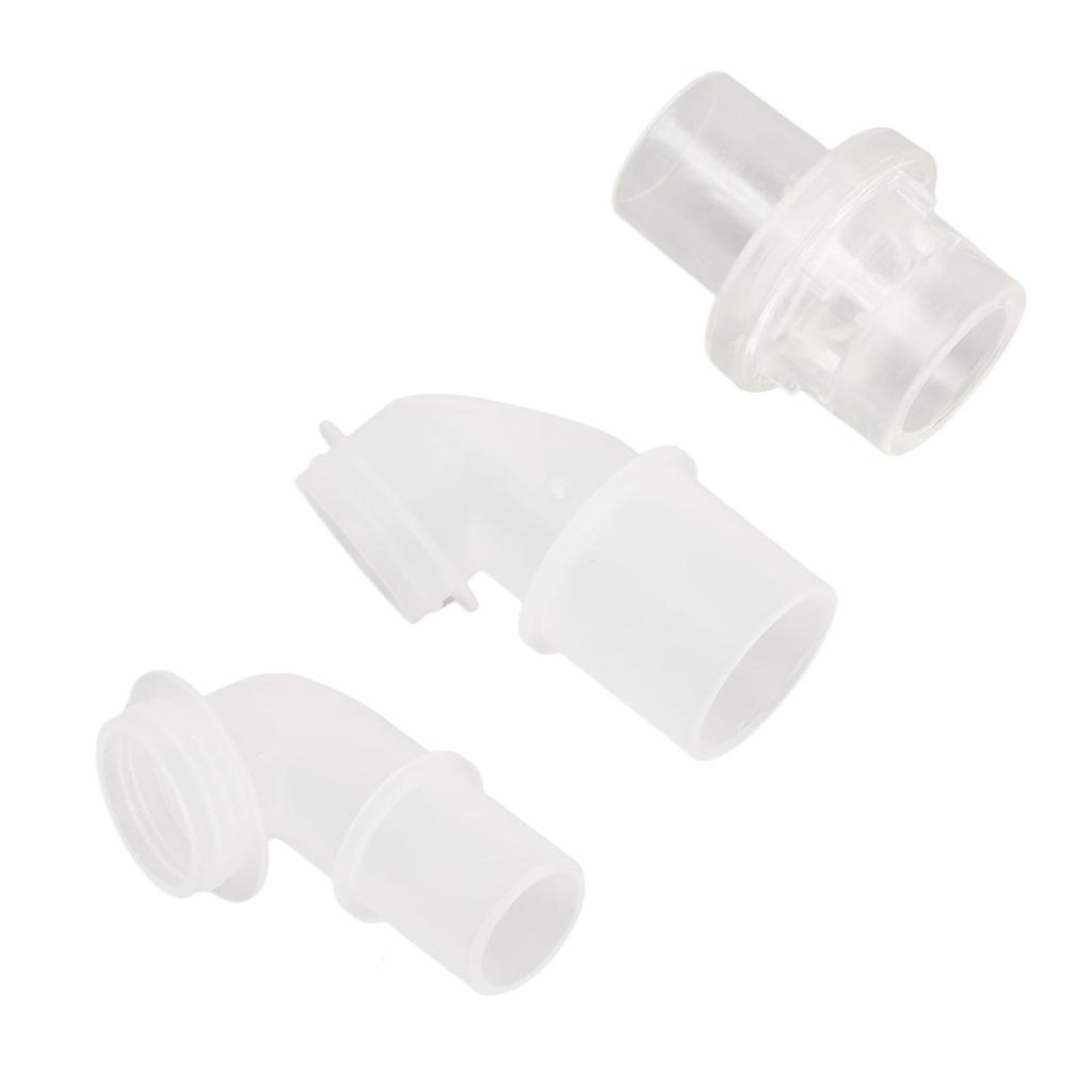 Elbow Straight Connector Set Replacement Accessory for Cardiopulmonary Resuscitation Facial Cover Device