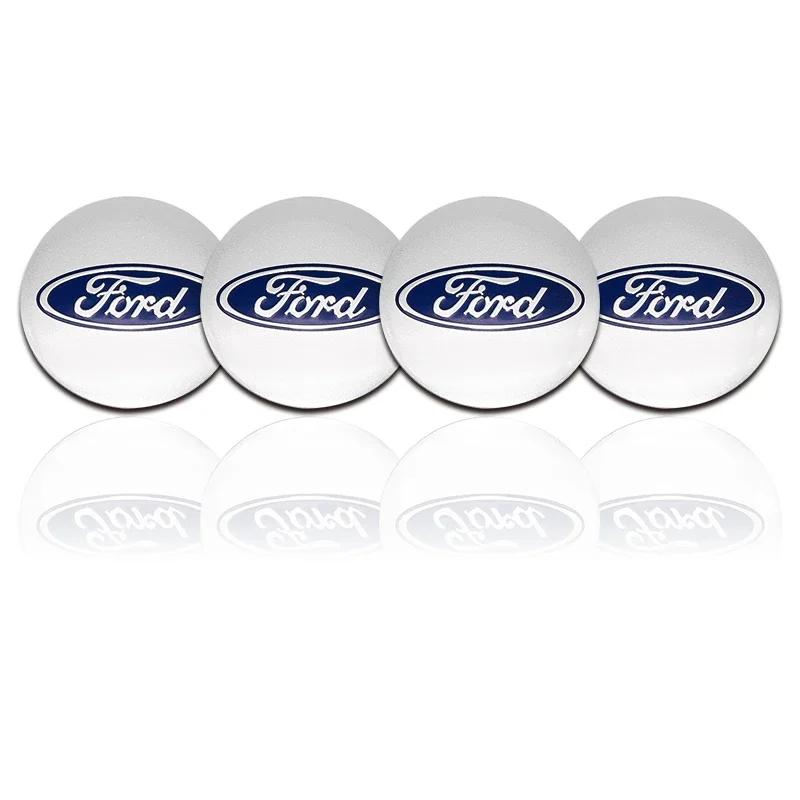 New 2026 Car Sticker Hot For Ford New 4pcs 56mm 60mm 65mm Car Styling Wheel Center Hub Caps Stickers Badge For Ford Fiesta Monde