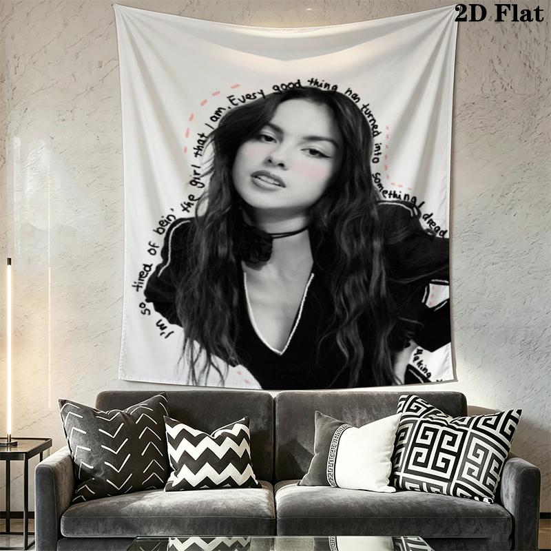 Olivia Isabel Rodrigo Wall Tapestry Aesthetic Wall Hanging Printed Fabric Blanket Decorative Tapestries for Bedroom Living Room Home Decor