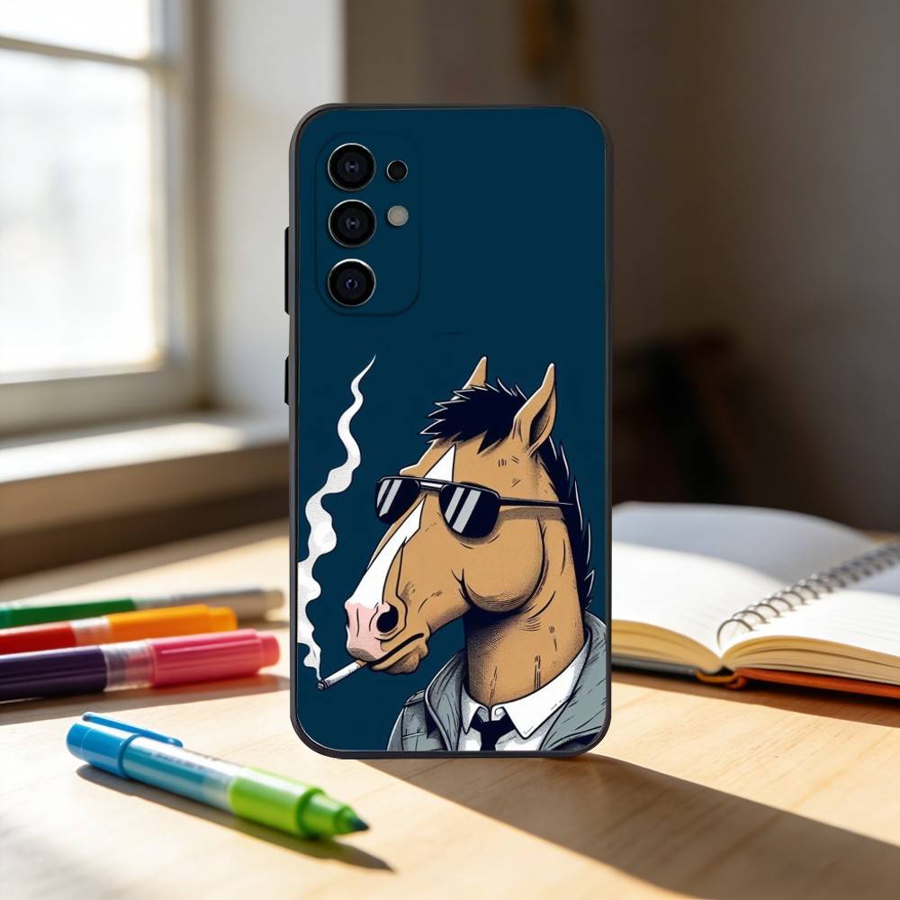B-Bo-Jack-Horse-man Phone Case For Samsung S25,S24,S21,S22,S23,S30,Ultra,S20,Plus,Fe,Note,10,9,5G Black Cover