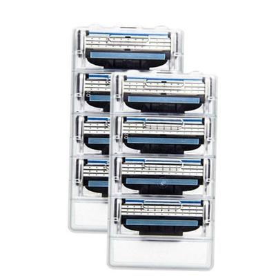 New 8PCS 3 Layers Blade Men Shaving Cassettes Shaving Cartridge Razor Blades