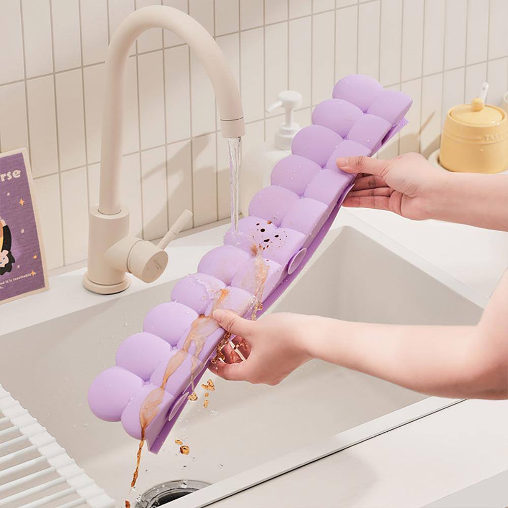 1PC Silicone Sink Baffle Splash Guard with Suction Cup Pool To Protect Clothes From Splashing Water Baffle