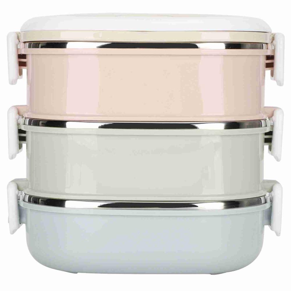 Stackable Design Stainless Steel Lunch Box Thermal Food Container  Outdoor Travel