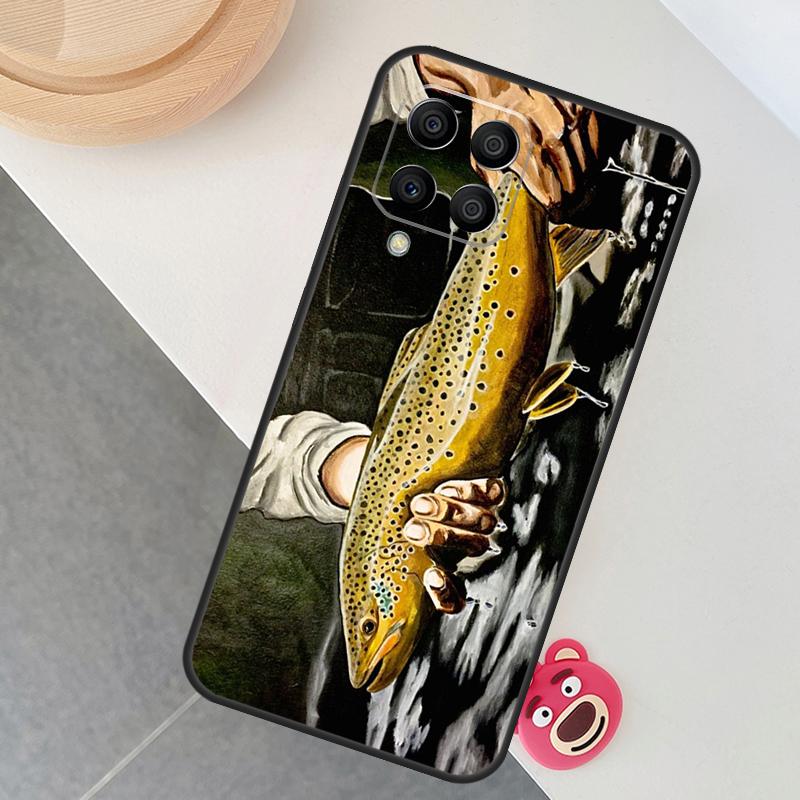 Trout Fish Fishing Case For Samsung Galaxy M12 M32 M52 M15 M35 M55 M31 M56 M36 M16 M06 M13 M33 M53 M14 M34 M54