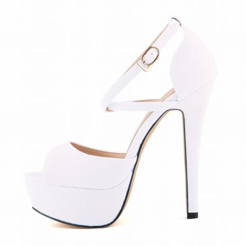 Rome Style Women Sexy Open Toes Sandals Thin Heels Platform High Heels Pumps Summer Shoes Stilettoes Suede Shoe