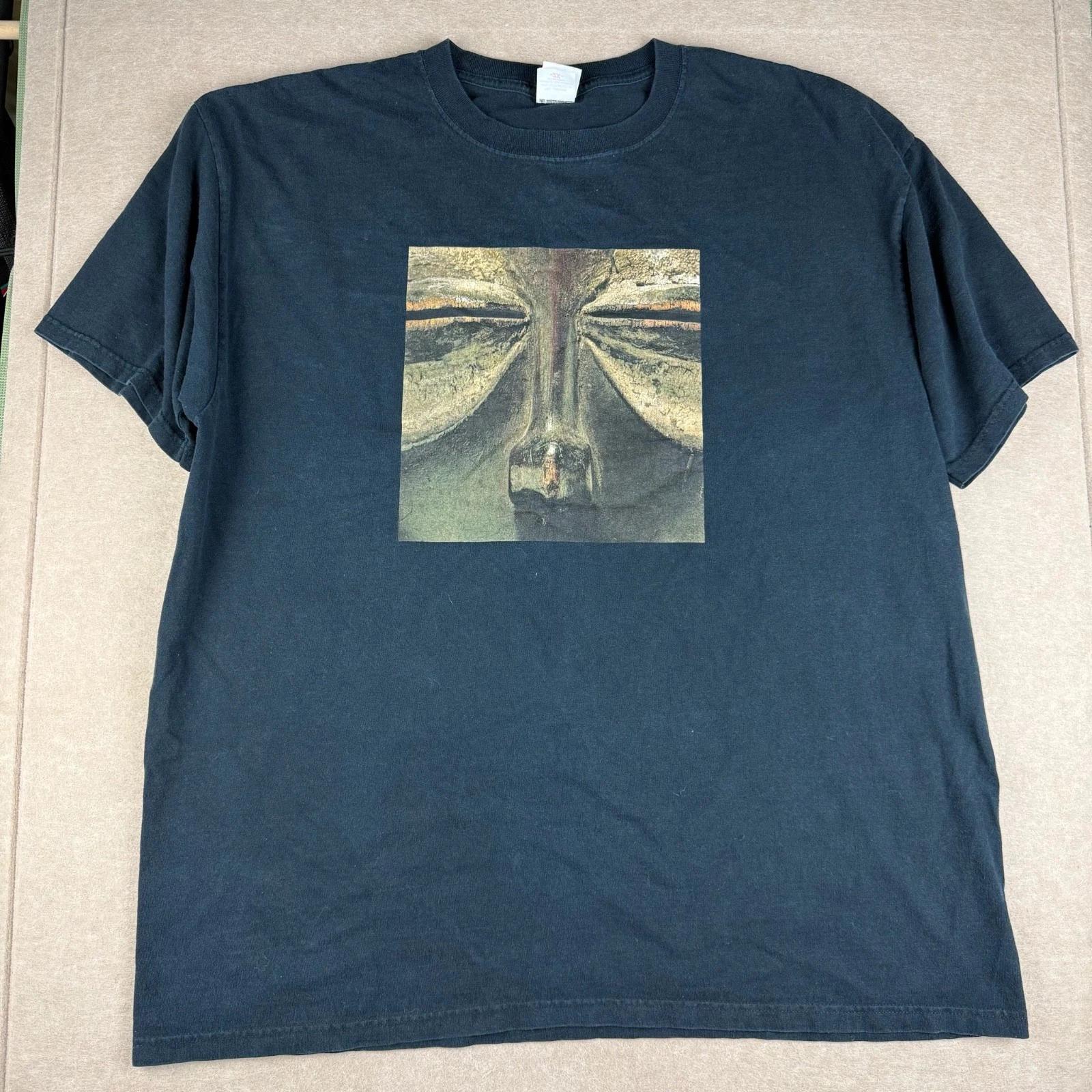 

Винтажная рубашка Smithsonian Мужская 2XL Черная Музей Искусства Африканская Маска Графика США 2XL