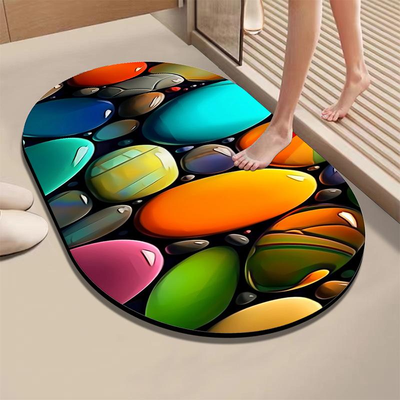 40x60cm Diatom Mud Quick-Dry Absorbent Non-Slip Bathroom Floor Mat