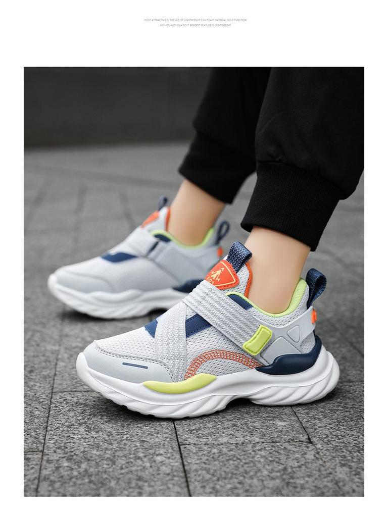 Boys' 2025 Spring Mesh Breathable Running Shoes – Soft Sole Sports Sneakers for Medium & Large Kids