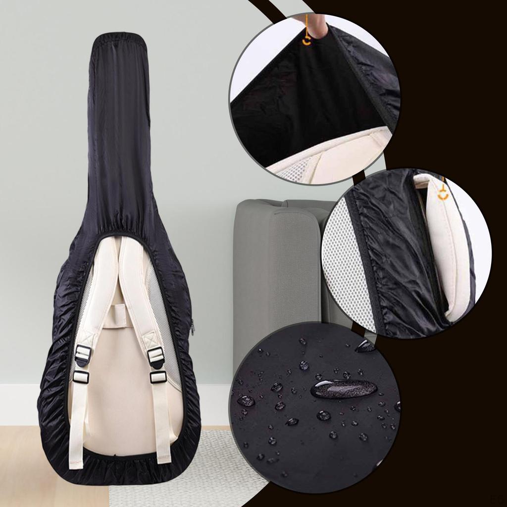 Guitar Backpack Dustcover Replaces Dustproof Nylon Reusable Water Resistant for Travel Show