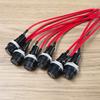 KILIGEN 6pcs 5x20mm Pre-wired Fuse Holder, AC 10A 250V Black Screw Cap Fuse Holder,